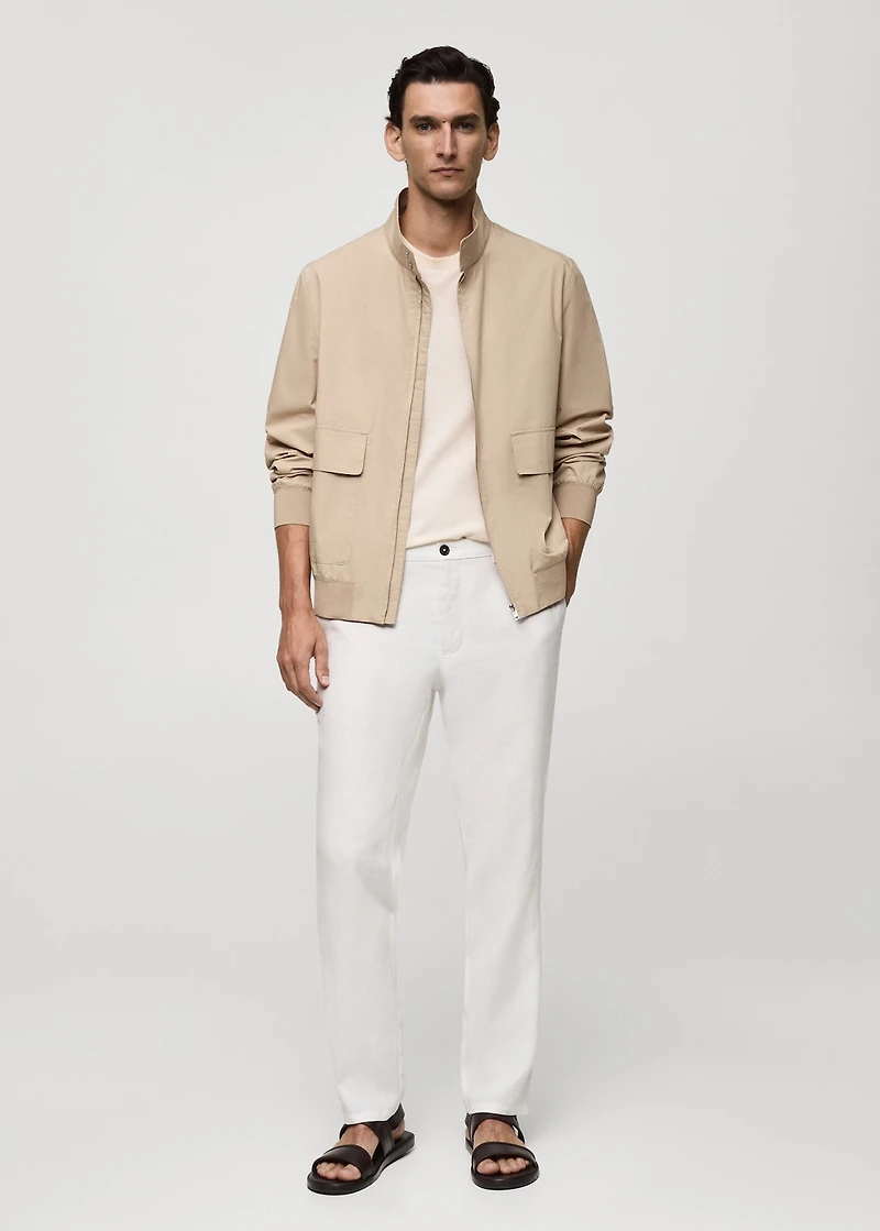 100% cotton jacket with pockets