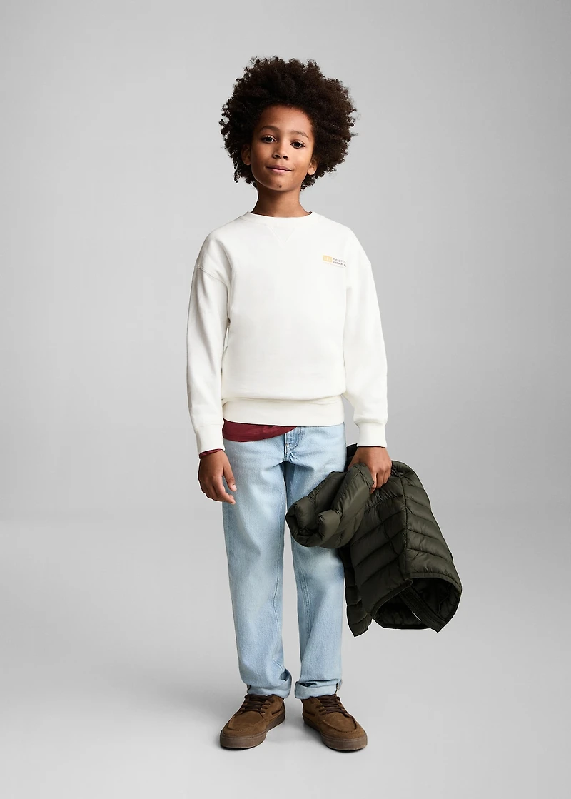 Printed cotton sweatshirt