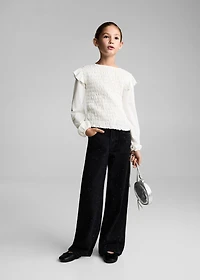 Ruffles ruched T-shirt