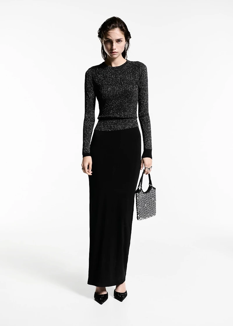 Crewneck lurex sweater