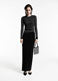 Crewneck lurex sweater