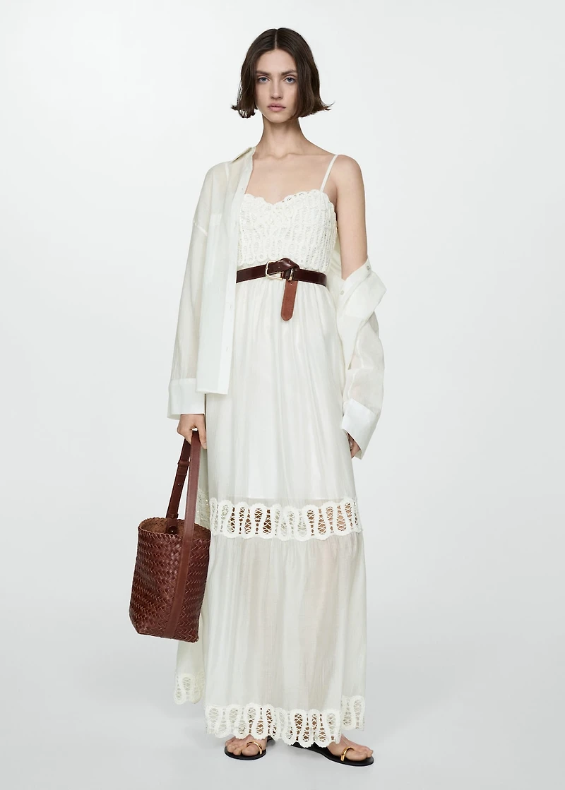 Embroidered detail dress