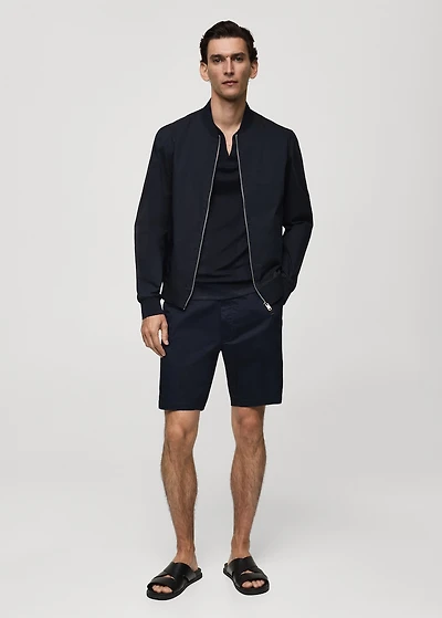 Bomber jacket with zip