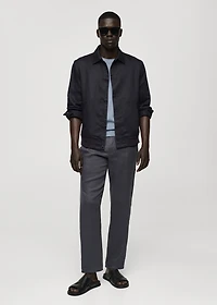 Tencel-linen blend overshirt