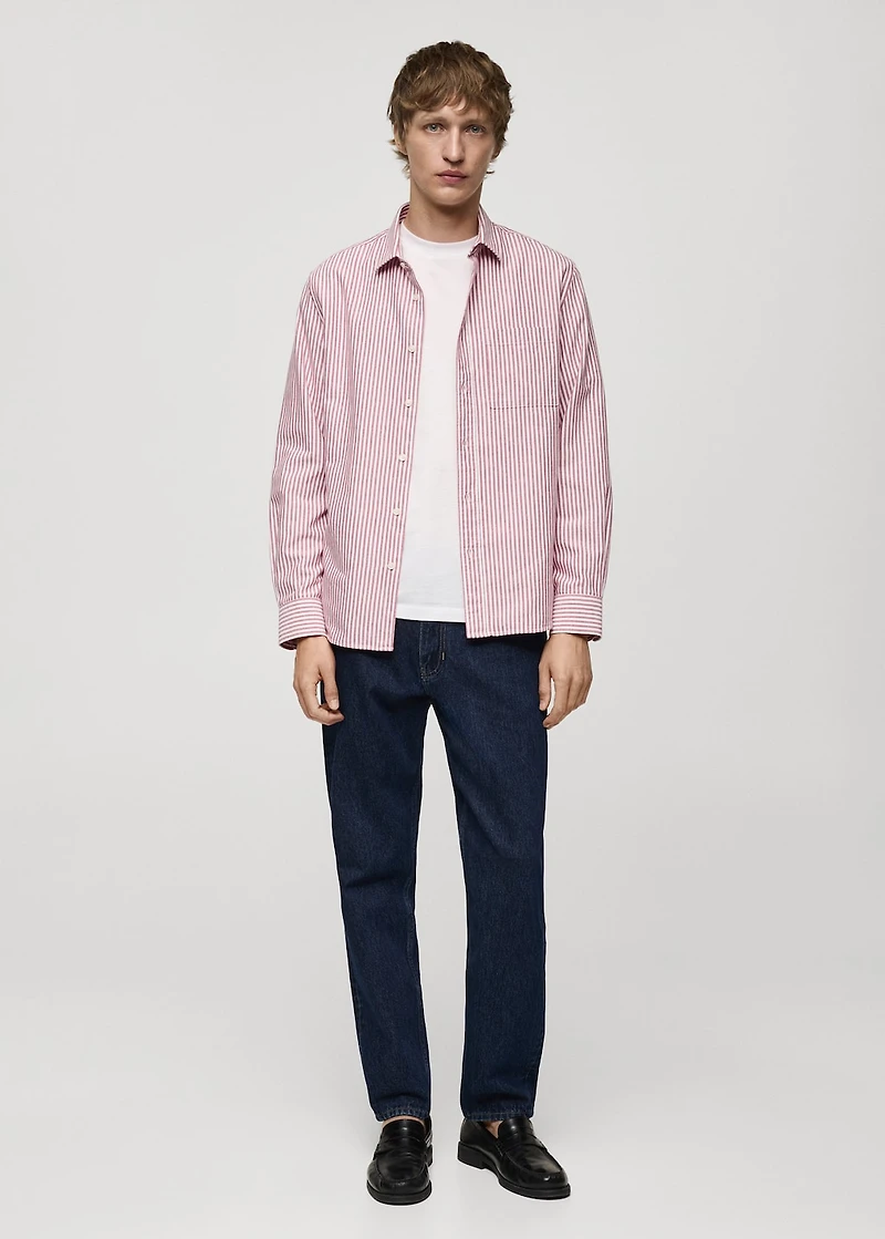 100% cotton kodak striped shirt