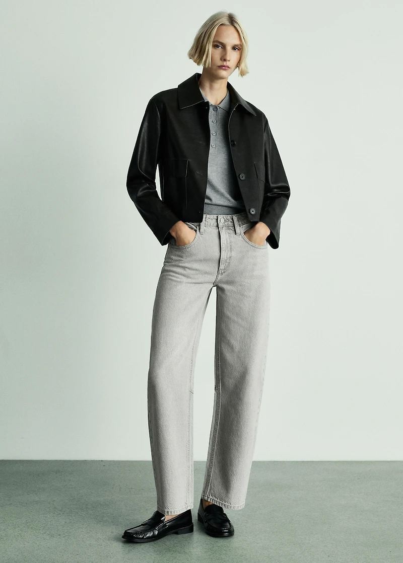 High-waist balloon jeans