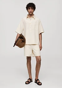 Cotton shorts with drawstring