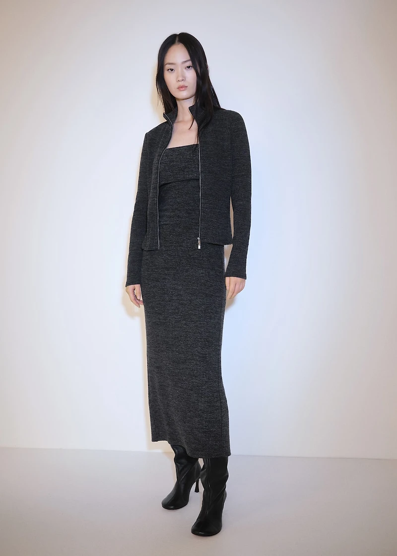 Top with turn-down neckline