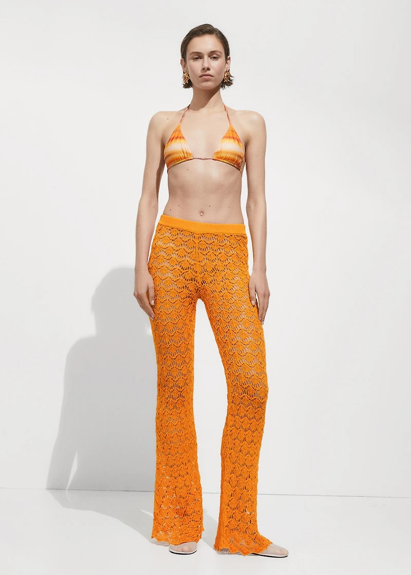 Crochet flared pants