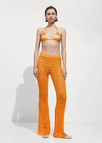 Crochet flared pants