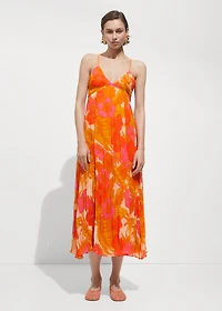Printed dress with draped detail