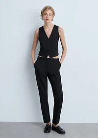 Suit vest with buttons