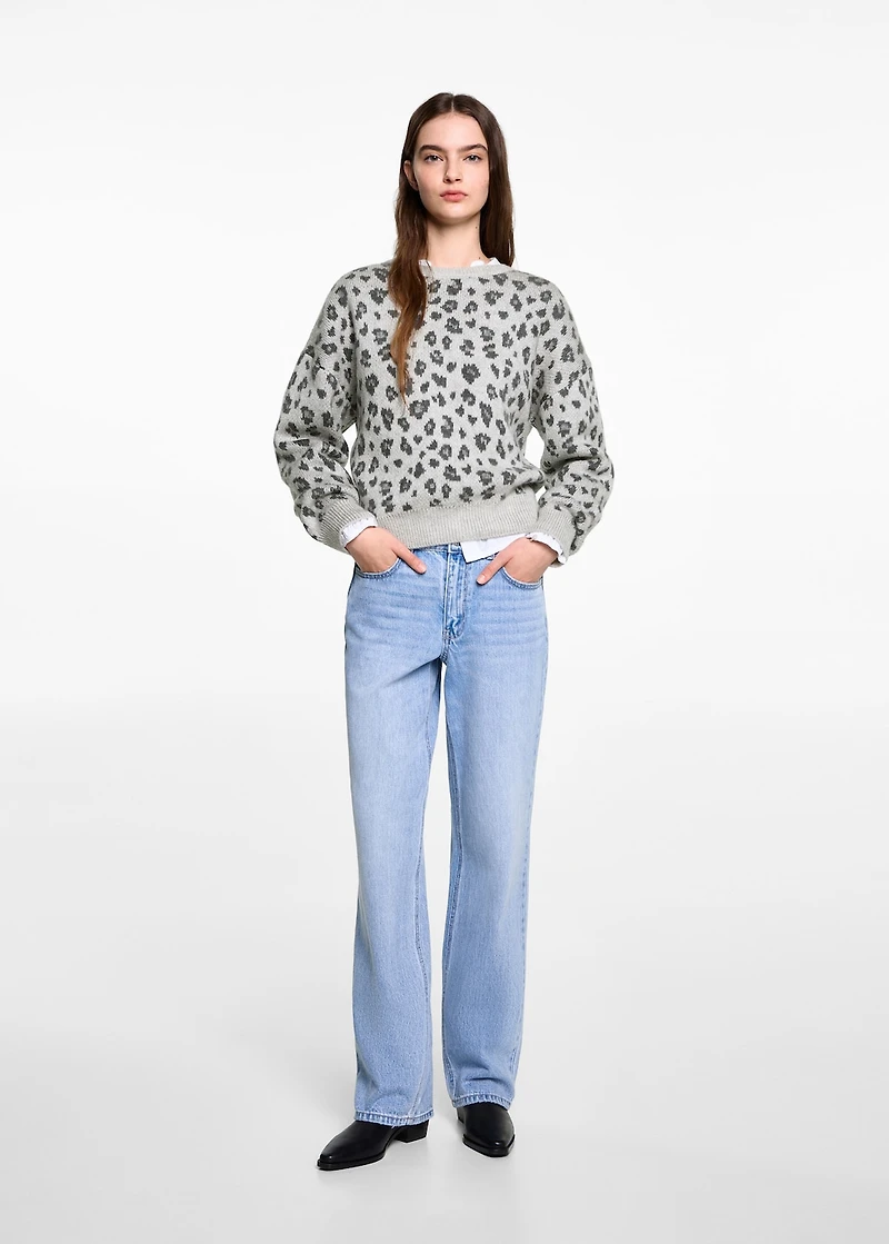 Leopard pattern sweater