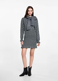 Printed dress with ruffled detail