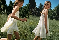 Ruffled striped dress