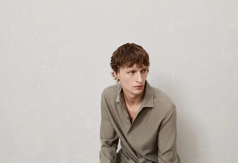 Regular-fit lyocell shirt