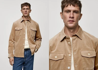 Corduroy overshirt with pockets