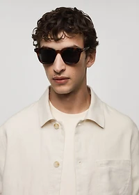 100% linen overshirt with pockets