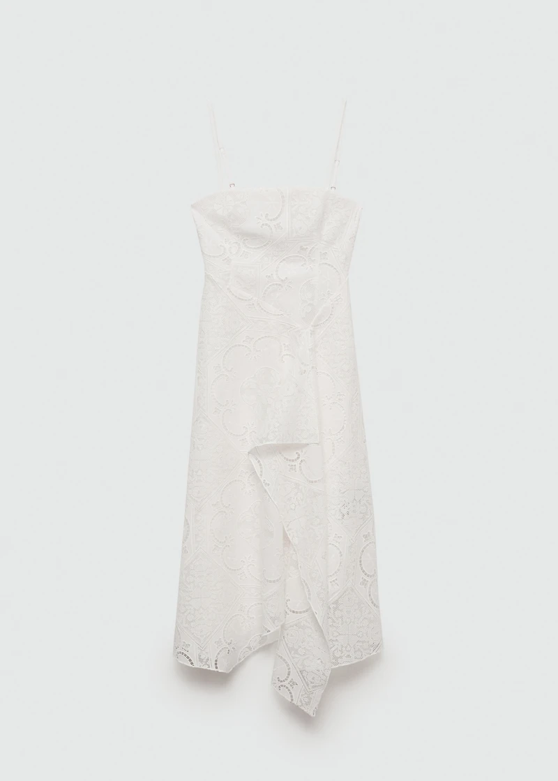 Asymmetrical embroidered dress