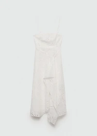 Asymmetrical embroidered dress