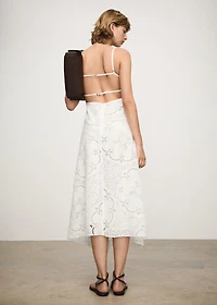 Asymmetrical embroidered dress