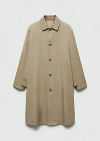 Relaxed-fit water-repellent trench coat