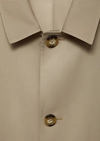 Relaxed-fit water-repellent trench coat