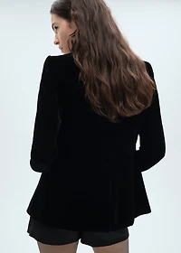 Structured velvet blazer