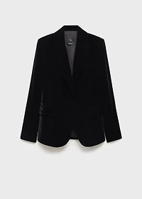 Structured velvet blazer