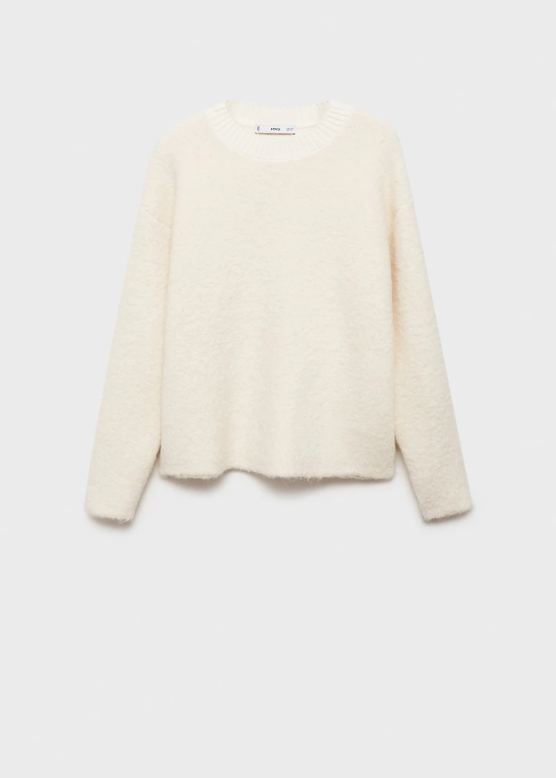 Round-neck sweater with soft finish