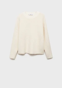 Round-neck sweater with soft finish