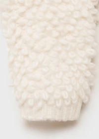 Round-neck bouclé sweater