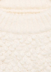 Round-neck bouclé sweater