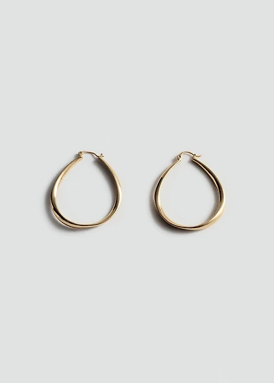Oval hoop earrings