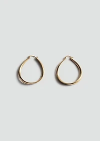 Oval hoop earrings
