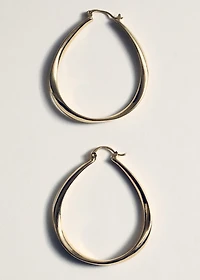 Oval hoop earrings