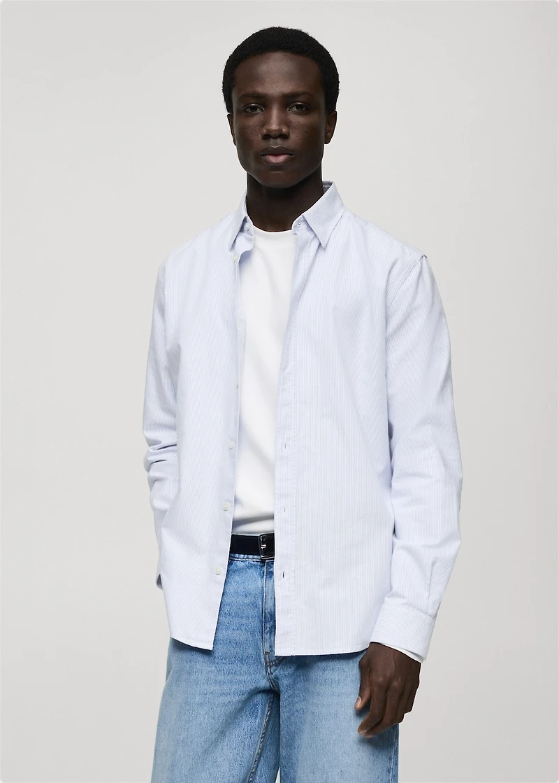 100% cotton kodak striped shirt