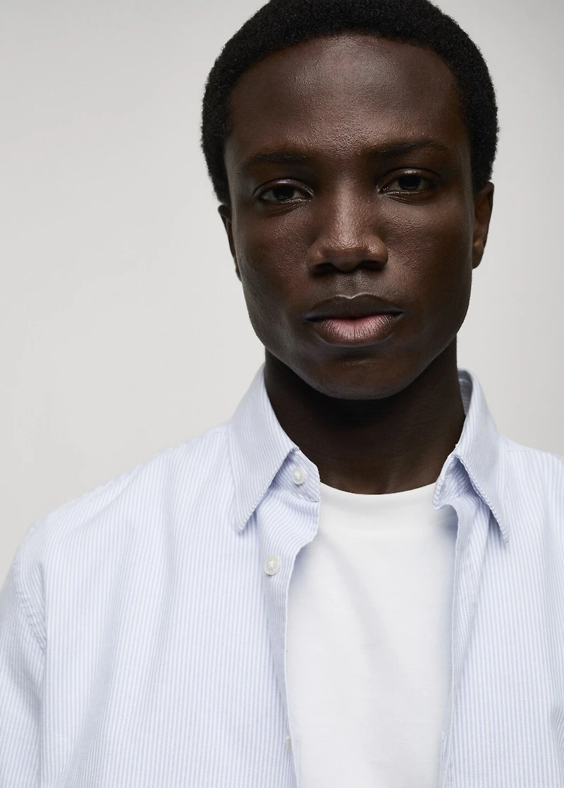 100% cotton kodak striped shirt