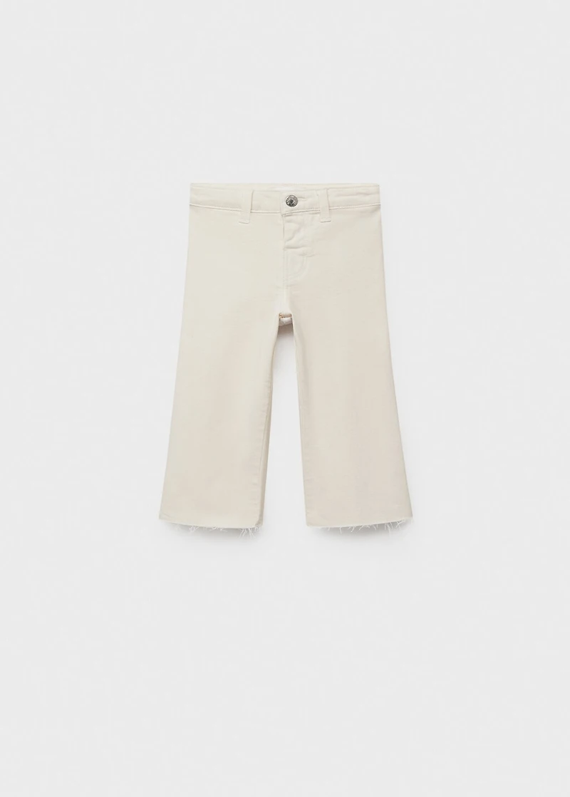 Seamless jeans with frayed hem