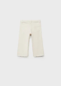 Seamless jeans with frayed hem