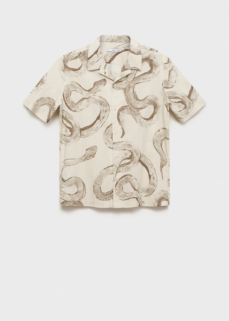 100% cotton regular-fit printed shirt