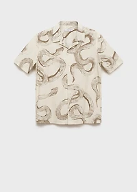 100% cotton regular-fit printed shirt