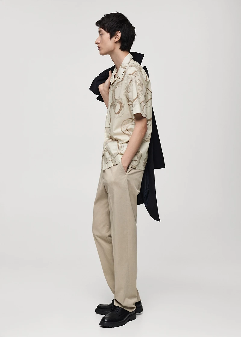 100% cotton regular-fit printed shirt