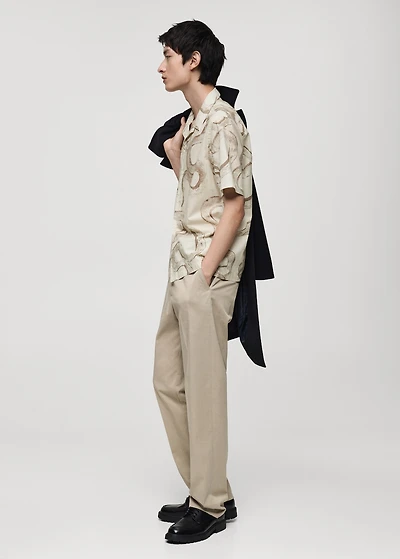 100% cotton regular-fit printed shirt