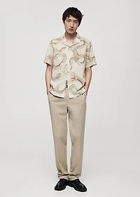 100% cotton regular-fit printed shirt