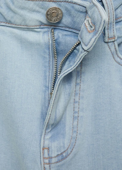 Frayed low-rise skinny jeans