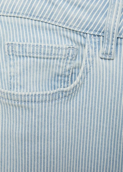 Striped culotte jeans