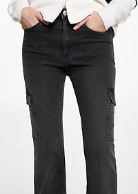 Flared cargo jeans