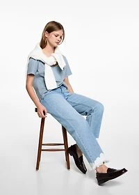 Tie-dye straight jeans