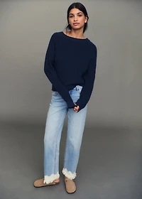 Tie-dye straight jeans